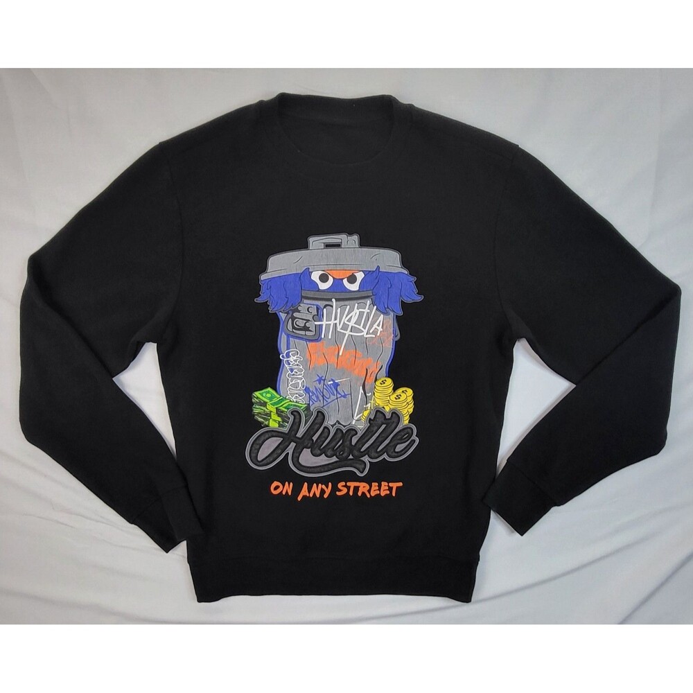 Genuine Authentic Garments Hustle On Any Street Oscar Pullover Sweatshirt Size M